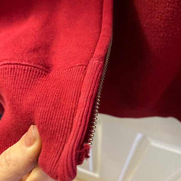 Tommy Hilfiger Vintage Red Cropped Zip-up Hoodie - Picture 4 of 6